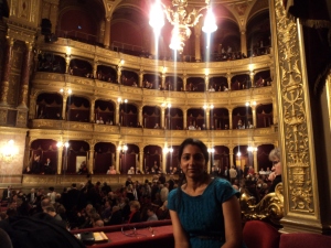 My first opera, Turandot by Puccini, at the Budapest theatre